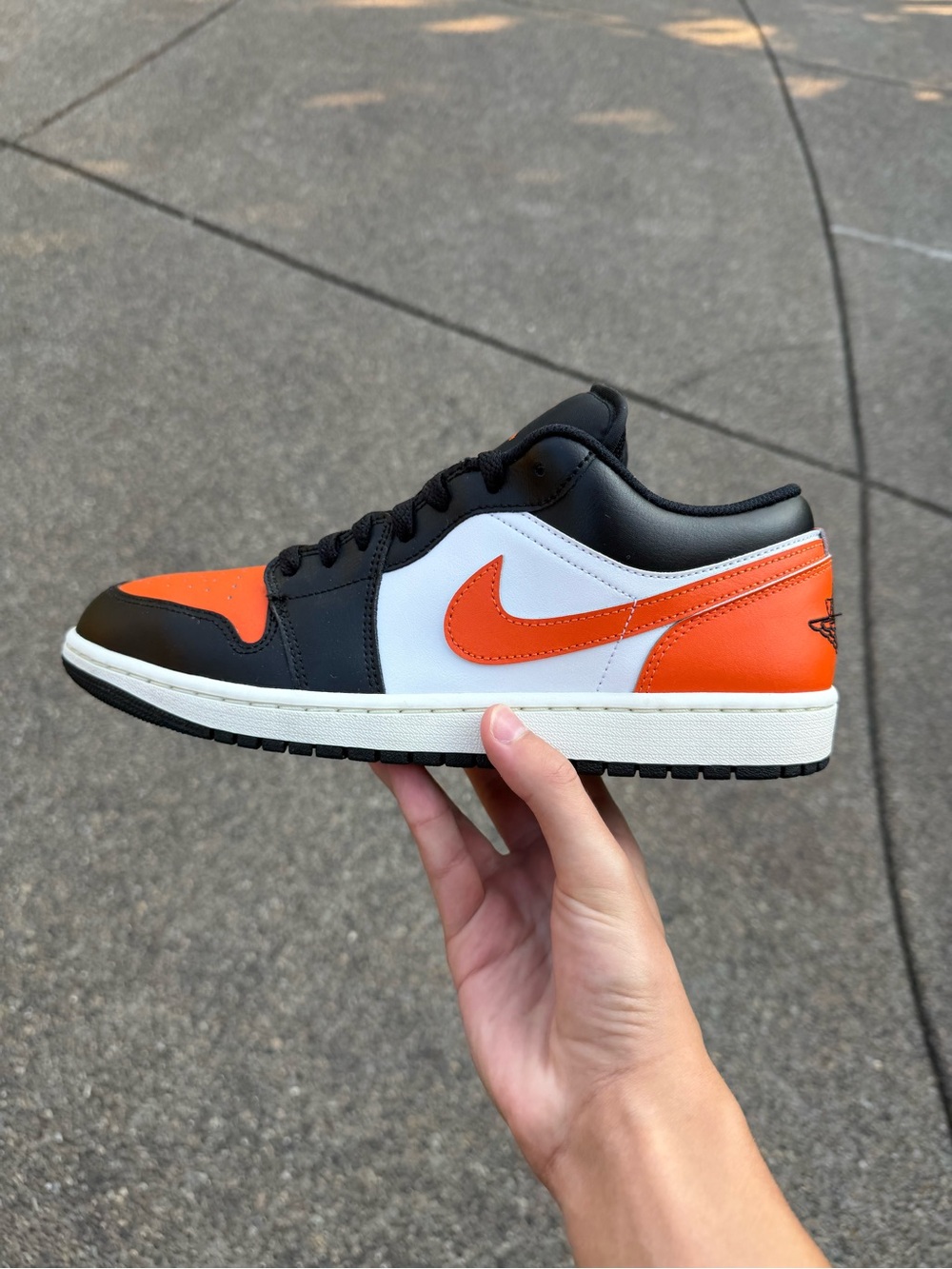 Jordan Men’s Low Top Black Orange White Sneaker